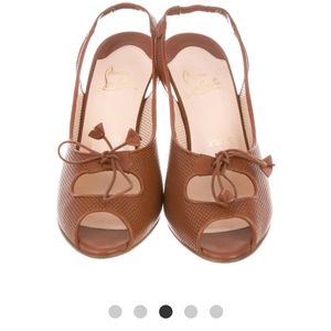 Christian Louboutin Brown Sling Back Heel